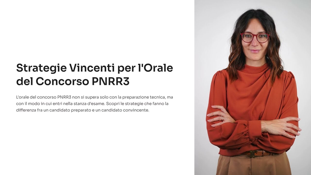 Come si supera davvero l’orale del Concorso PNRR3?