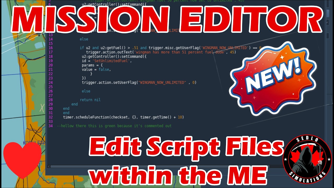 DCS Mission Editor Update: Edit Lua Script Files Directly In-Game!