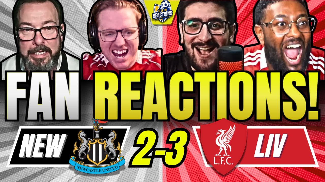 INSANE🤯LIVERPOOL + NEWCASTLE FANS REACTION TO NEWCASTLE 2-3 LIVERPOOL | PREMIER LEAGUE FAN REACTIONS