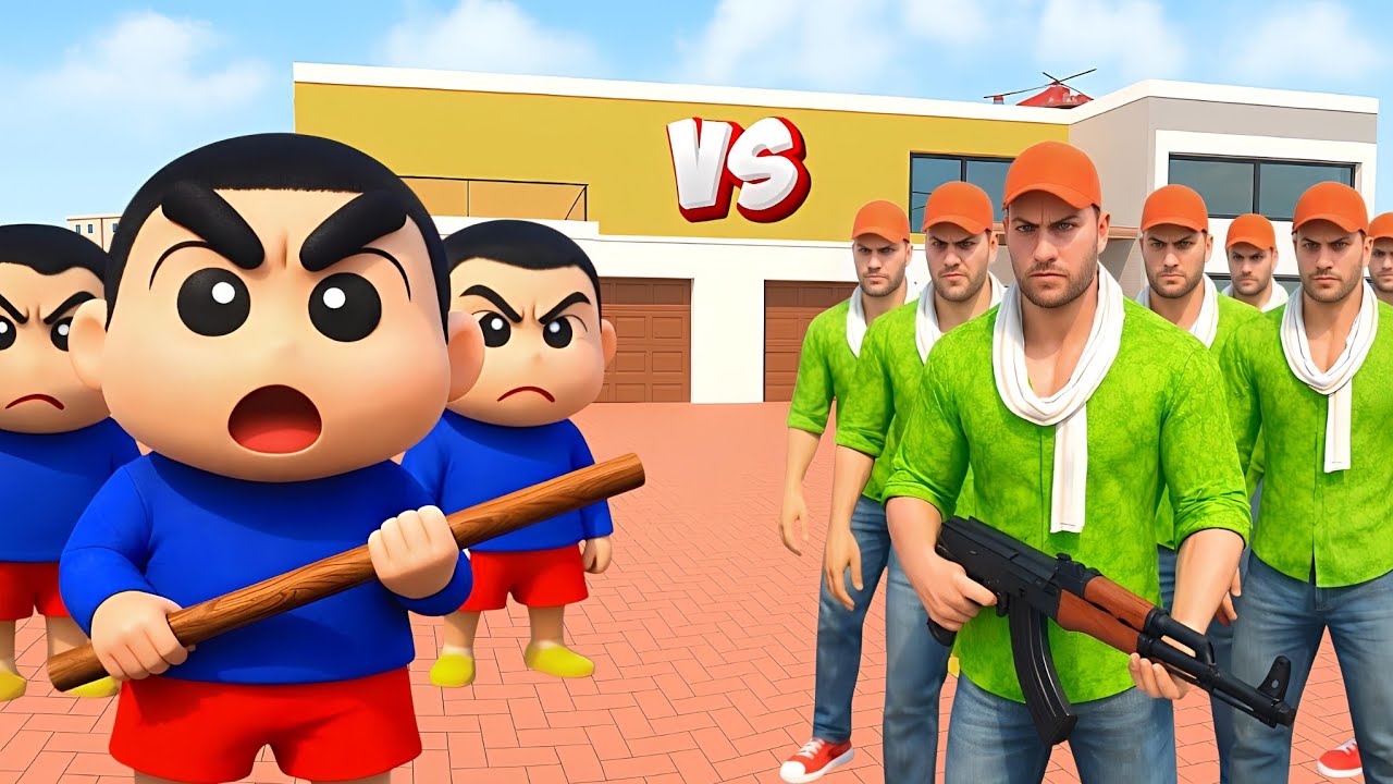 Shinchan Blue Gang Vs Jack Green Gang Fight 😱💥 Indian Theft Aura Simulator 🔥 