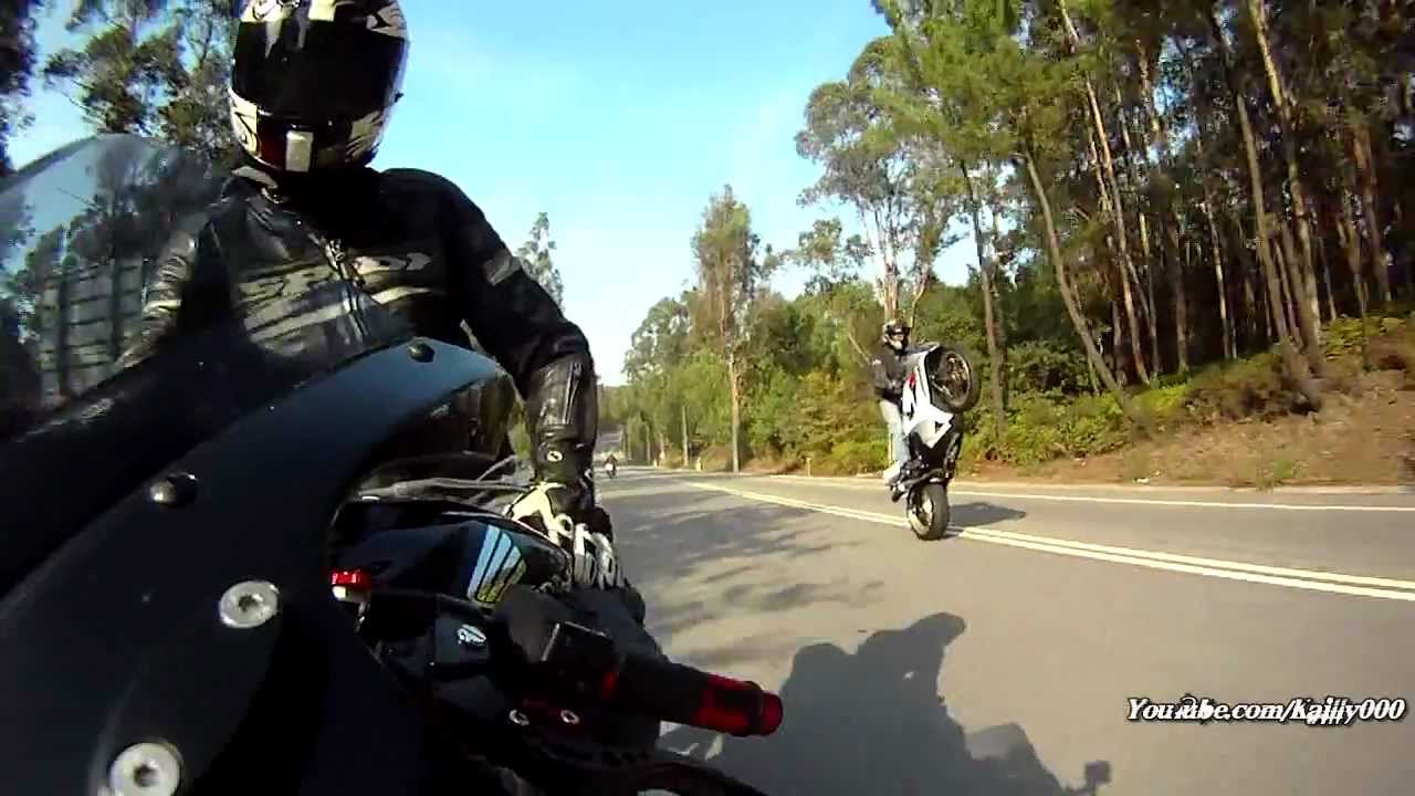 GIXXER 1000 K8 Slow Stand Up Wheelies (3rd Person View)
