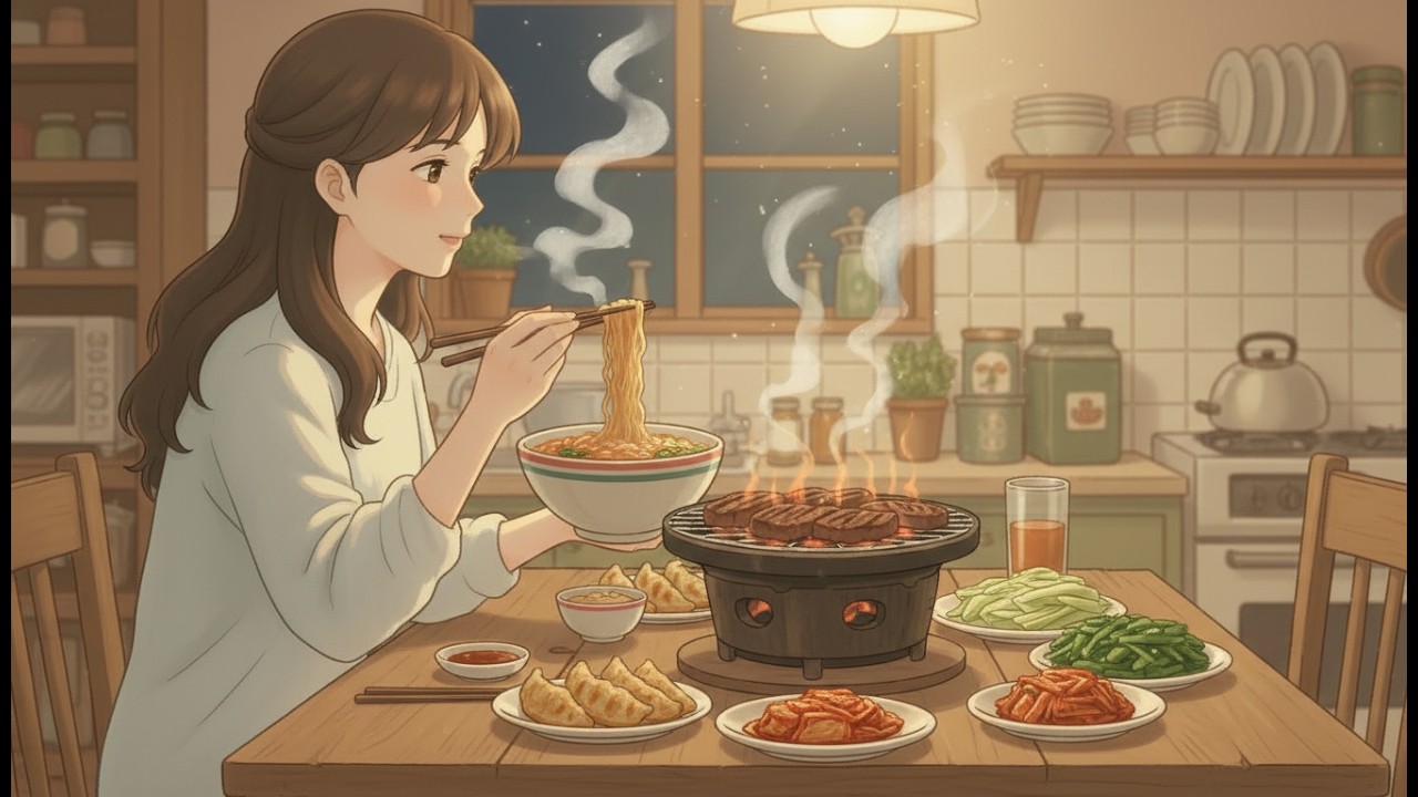 When the World Feels Heavy, I Cook 🍜 | A Ghibli-Inspired Night