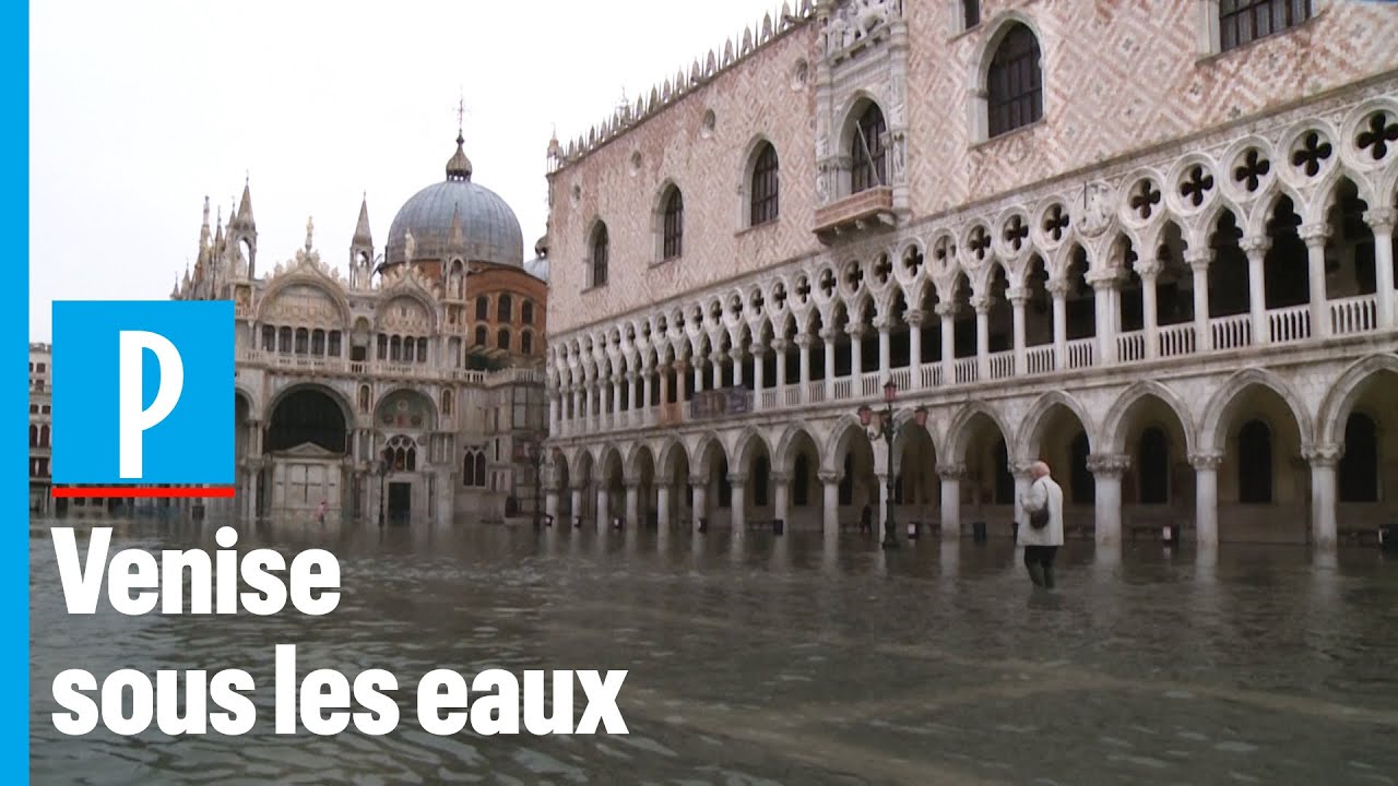 Venise inondée par une « acqua alta » historique