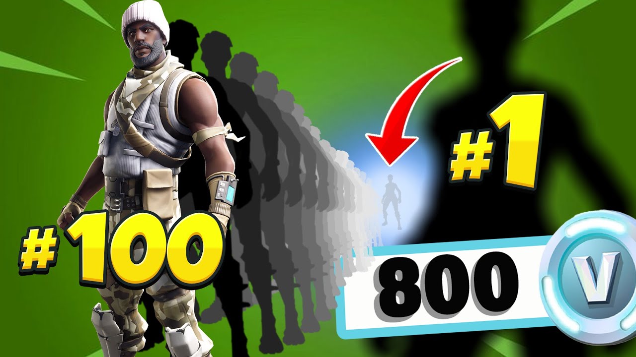Top 100 BEST 800 V-Bucks Skins To Buy in Fortnite