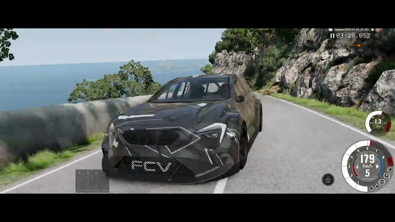 BeamNG Time Trial - Cherrier FCV Vivace Hillclimb @ Italia Cliff Road - 3'37