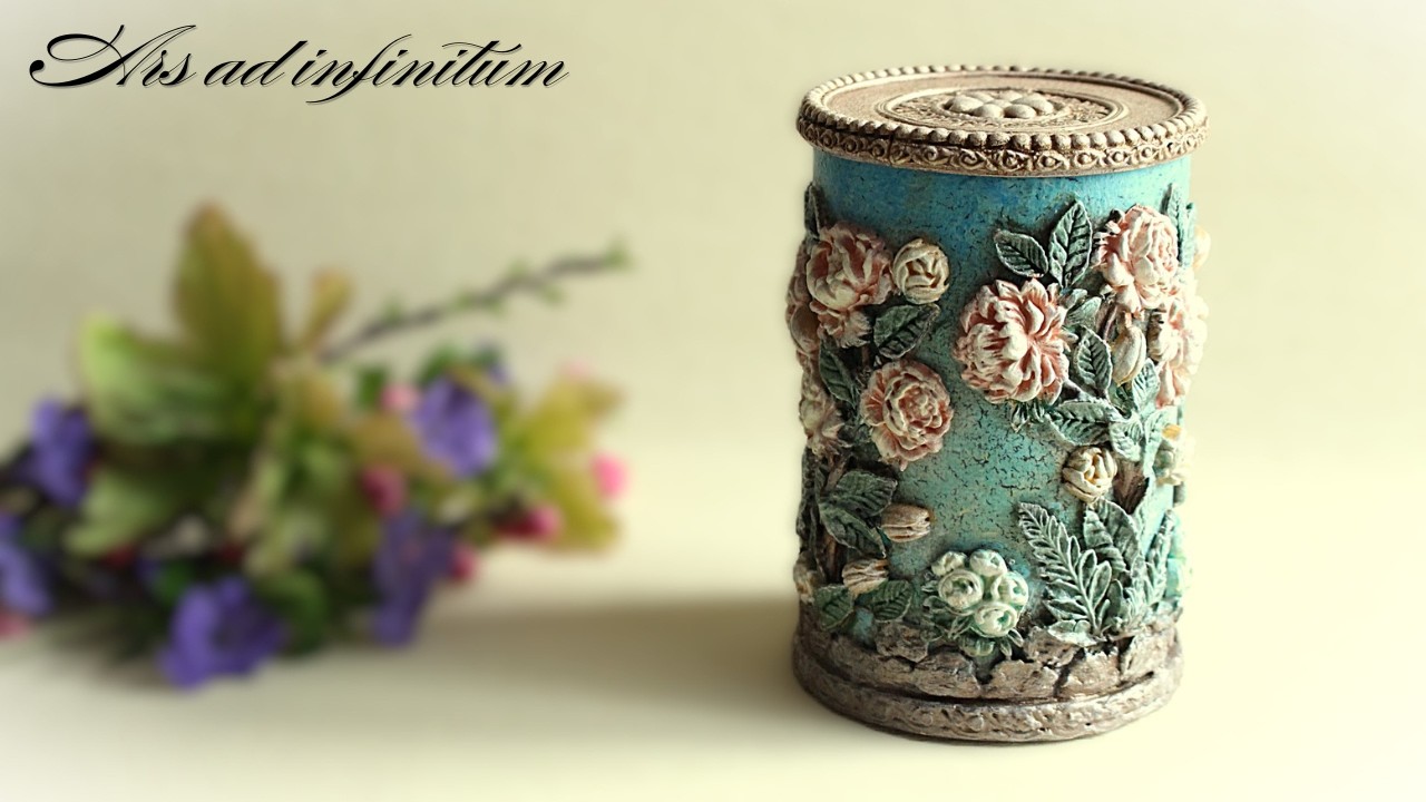Upcycling a cardboard can. Spring inspiration. / Upcykling tekturowej puszki. Wiosenna inspiracja.