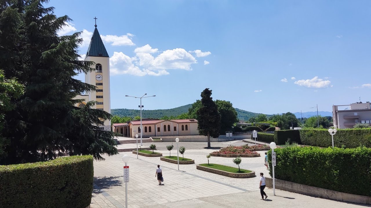 View from Viktor's Restaurant on the Sanctuary of Medjugorje