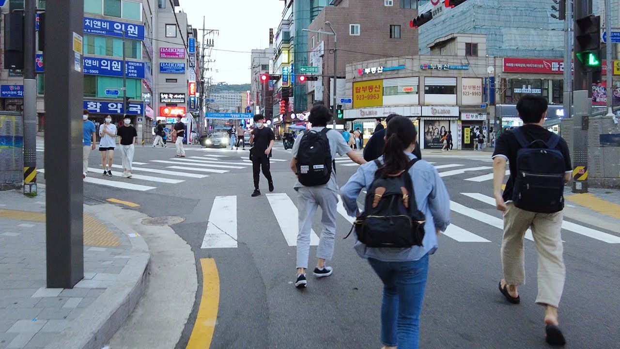 [4K Seoul Walk] 🚶 Корейский университет Anam Ogeori Chamsari-gil KU Evening Street