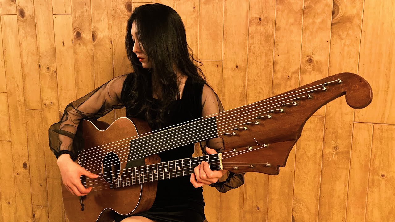 SHAPE OF MY HEART Vienna Contra Guitar (Harp guitar)  Cover by KNULP 하프 기타 커버