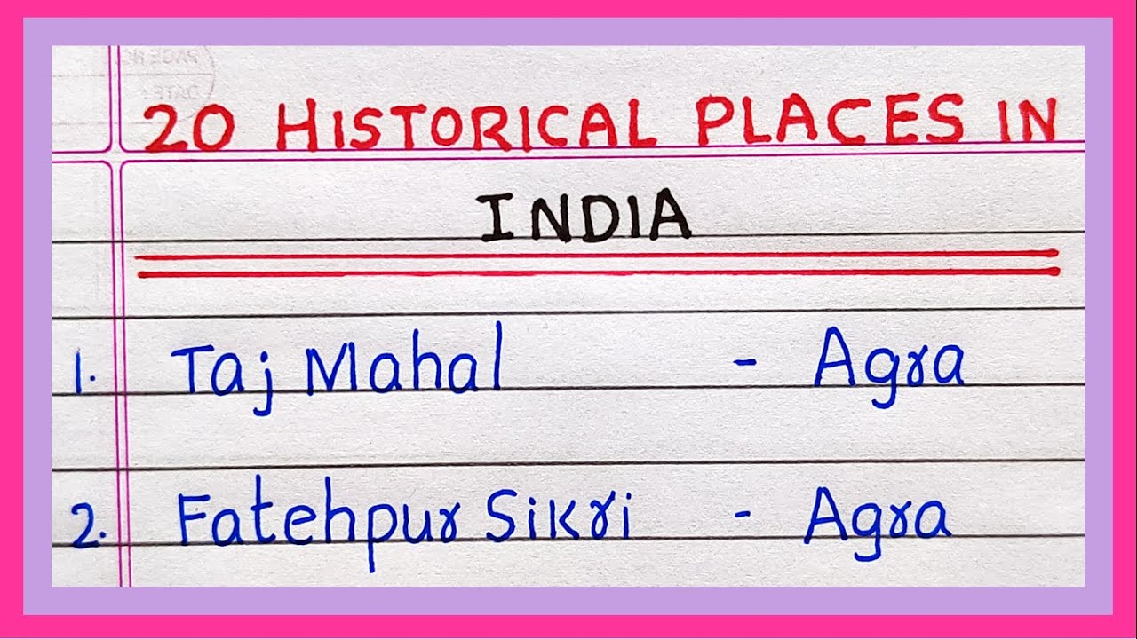 Historical Places in India | 20 Names of Historical Places in India | Monuments
