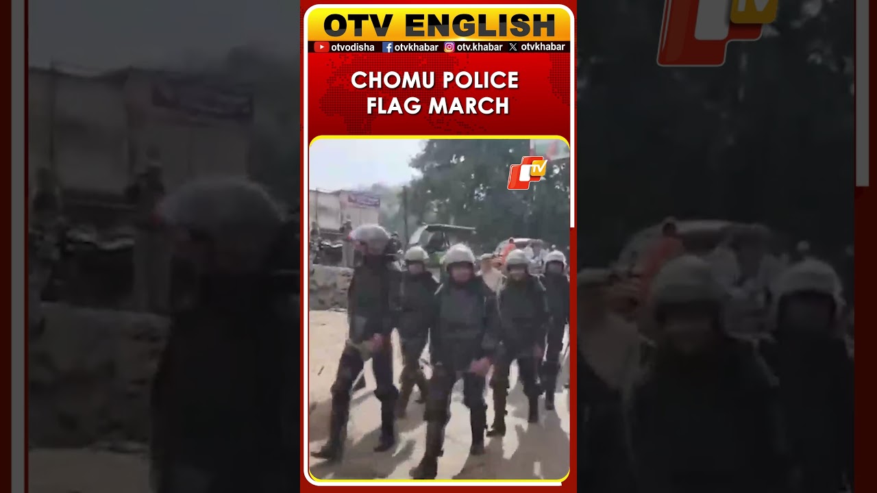Police Flag March In Chomu, Jaipur After Stone-Pelting Incident