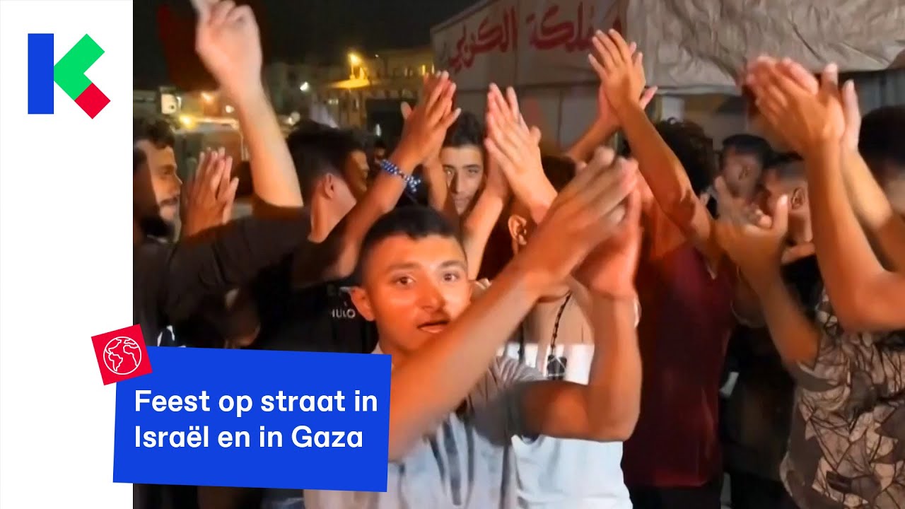 Feest op straat in Israël en in Gaza