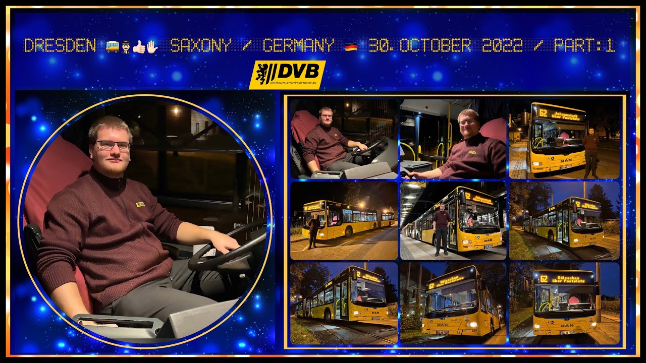 Dresden bus line 62 with bus driver Hendrik / Part:1  / Dresdner Buslinie 62 mit Hendrik / Teil:1