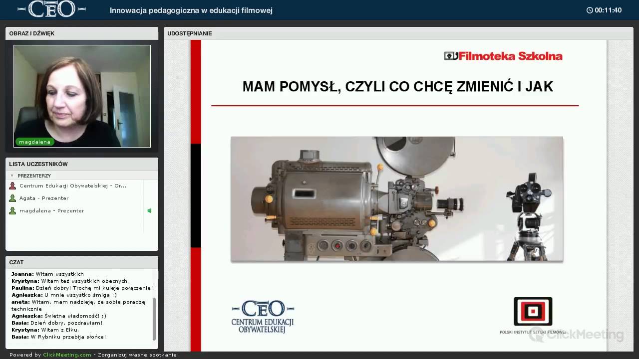 Webinarium - Innowacja pedagogiczna w edukacji filmowej AJ