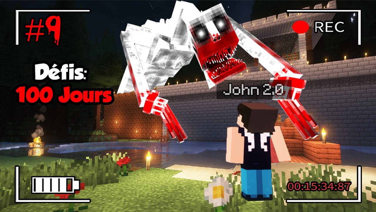 L'Entité la Plus Terrifiante de Minecraft est Apparût sur mon Défis 100 Jours