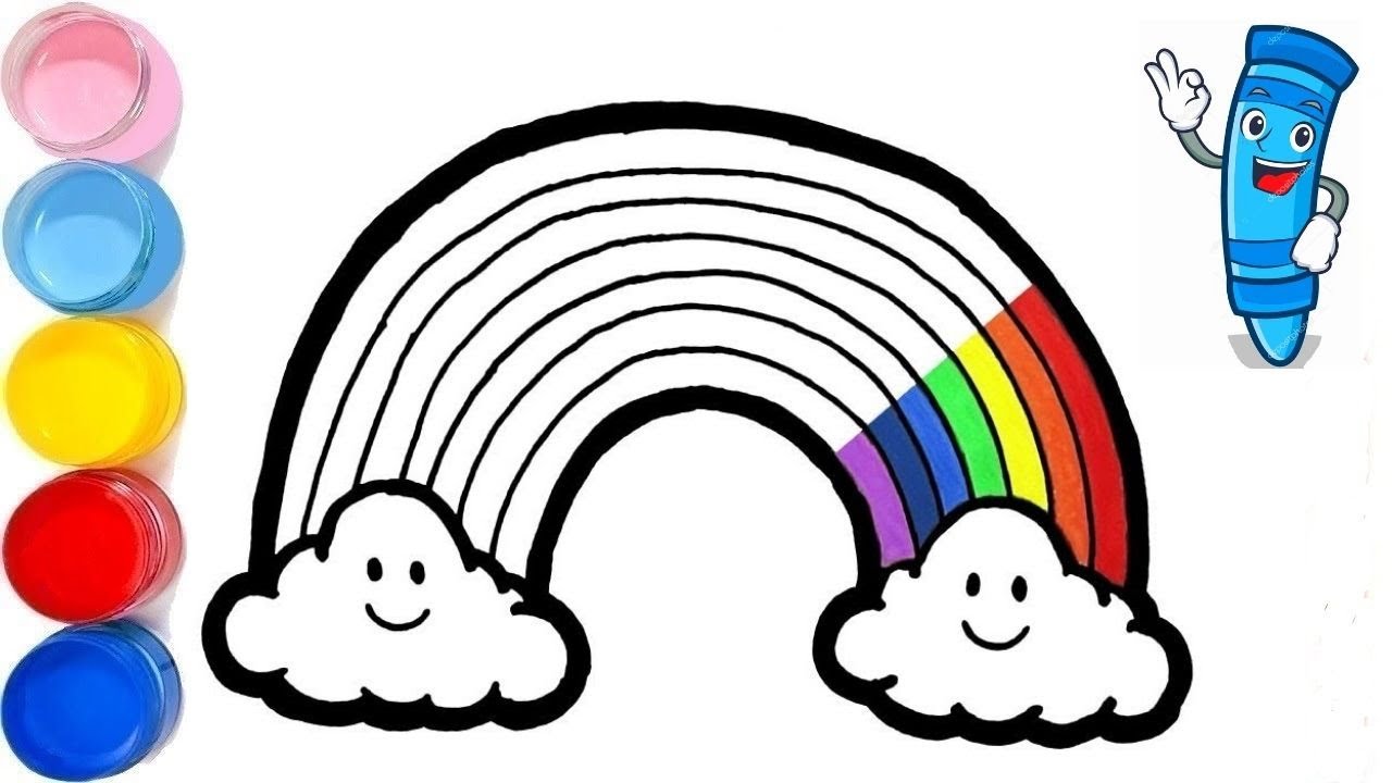 How to draw a beautiful rainbow,как нарисовать красивую радугу,Fun drawing,Веселое рисование