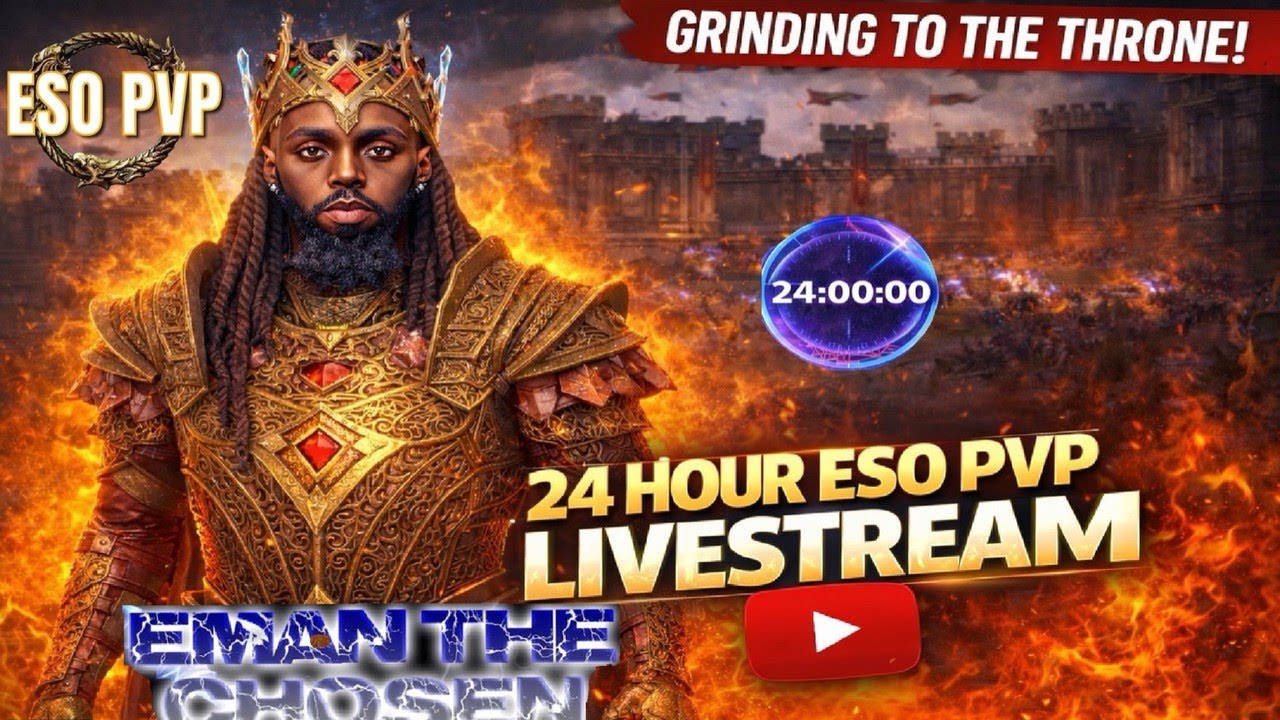 ESO PVP: 24 HOUR ESO PVP LIVESTREAM!! GRINDING TO THE THRONE!!! PART 2