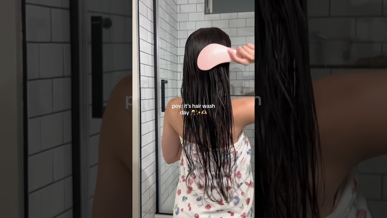 hair wash day routine 🥂✨🫶🏻 #hairwashday #haircareroutine #hairwashing #haircare #aesthetic