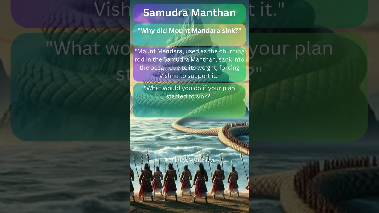 Why did Mount Mandara sink?
