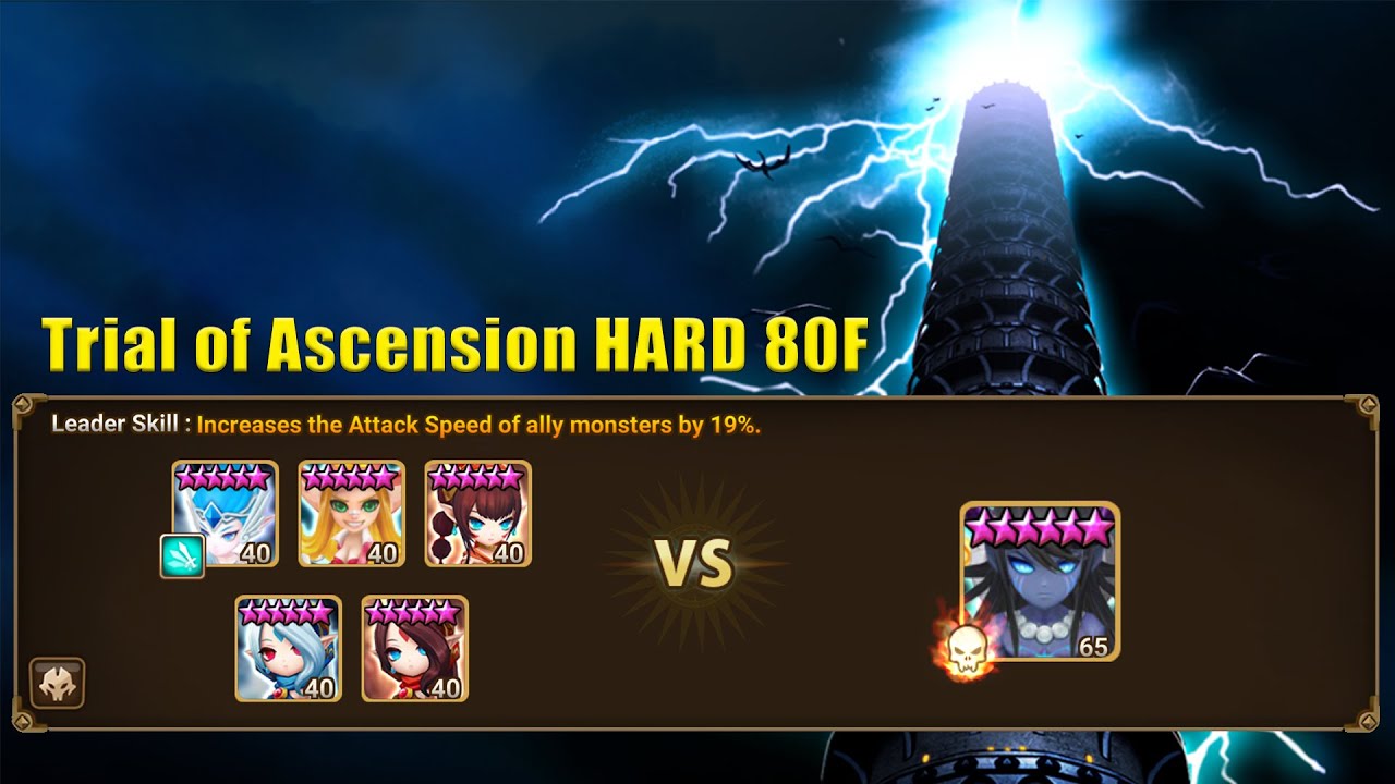Trial of Ascension HARD 80F - Veromos | Summoners Wars