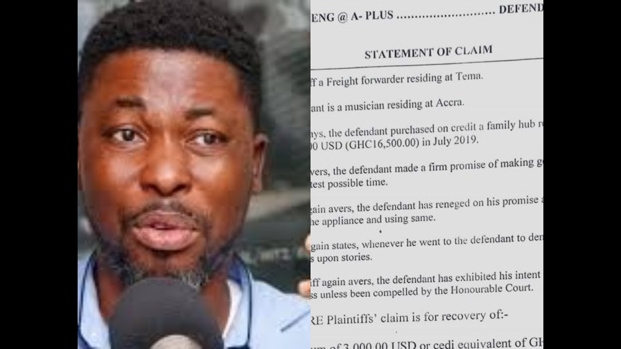 Kwame Aplus sued for refusing to pay for $3000 fridge he took