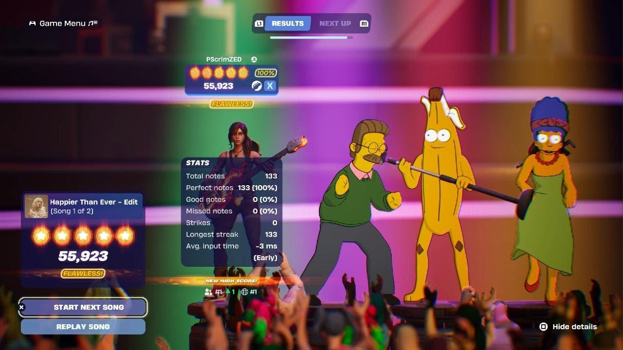 [FNFestival S3] Happier Than Ever - Edit Expert Lefty Bass 100% PFC | Lefty Flip