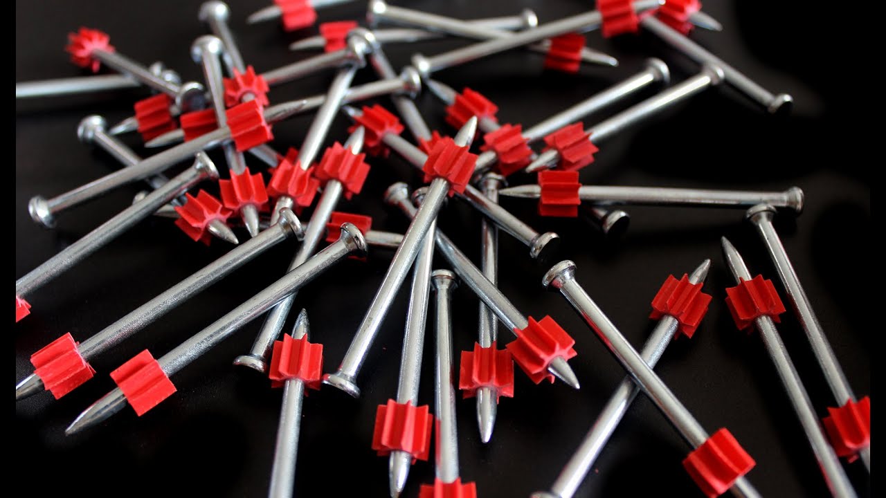 Powder Actuated Fasteners with .300 Head .145" Shank and flute for Powder Fastening - KYA FASTENERS