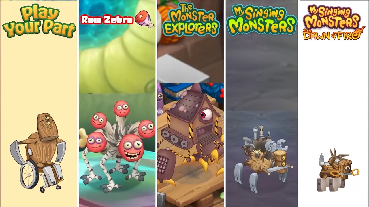 KONSTRUCTURE | My Singing Monster Vs Humbug Island Vs Raw Zebra Version ~ Comparisons