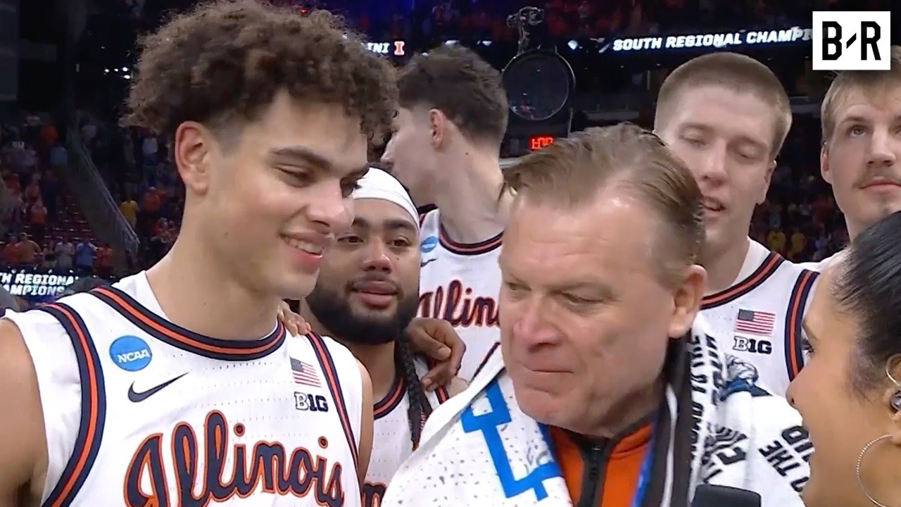 Illinois Final Four Bound 👏 Keaton Wagler & Brad Underwood Talk Win vs. Iowa