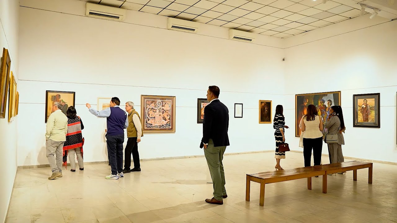 Explore AstaGuru's Modern Indian Art Auction Preview at the Hutheesing Visual Art Centre