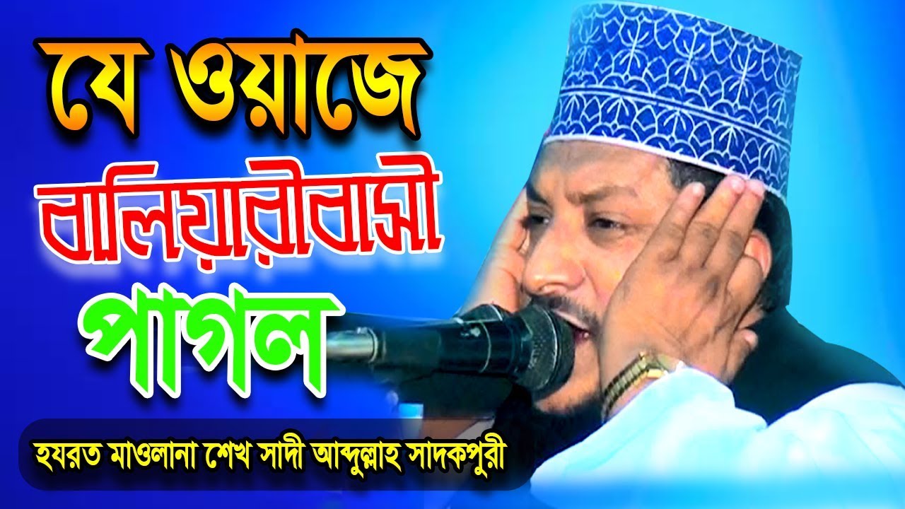 যে ওয়াজে শ্রোতা ফানাফিল্লাহ। মাওঃ শেখ সাদী আব্দুল্লাহ সাদকপুরী।Sheikh Sadi Abdullah Waz Vedeo