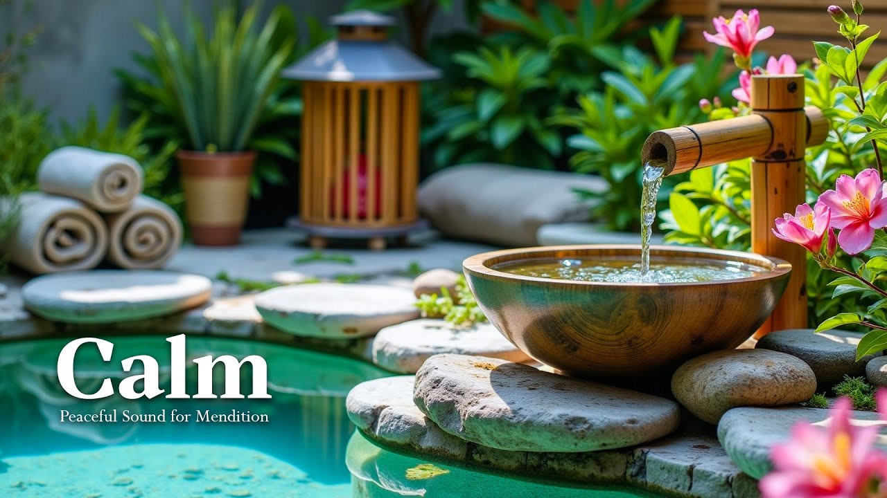 Успокаивающая фортепианная музыка с нежными звуками воды 🌿 Глубокое исцеление для снятия стресса, б