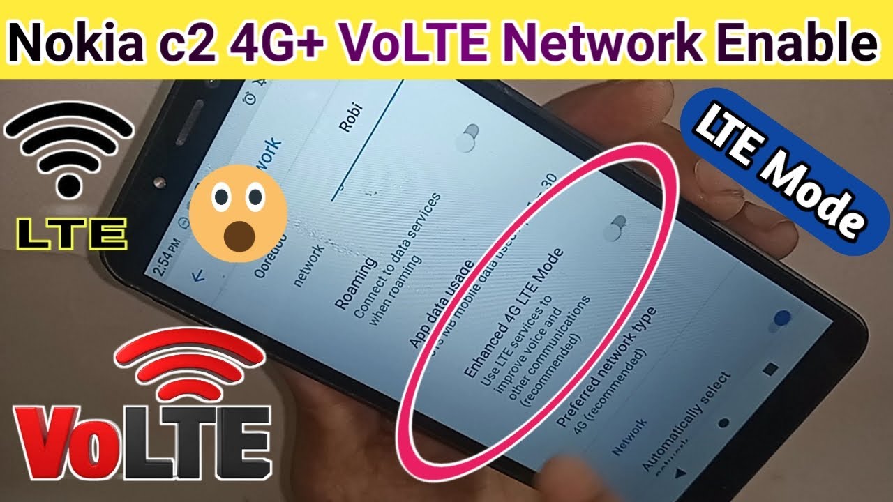 Nokia c2 VoLTE Network Enable // 4G + LTE mode enable