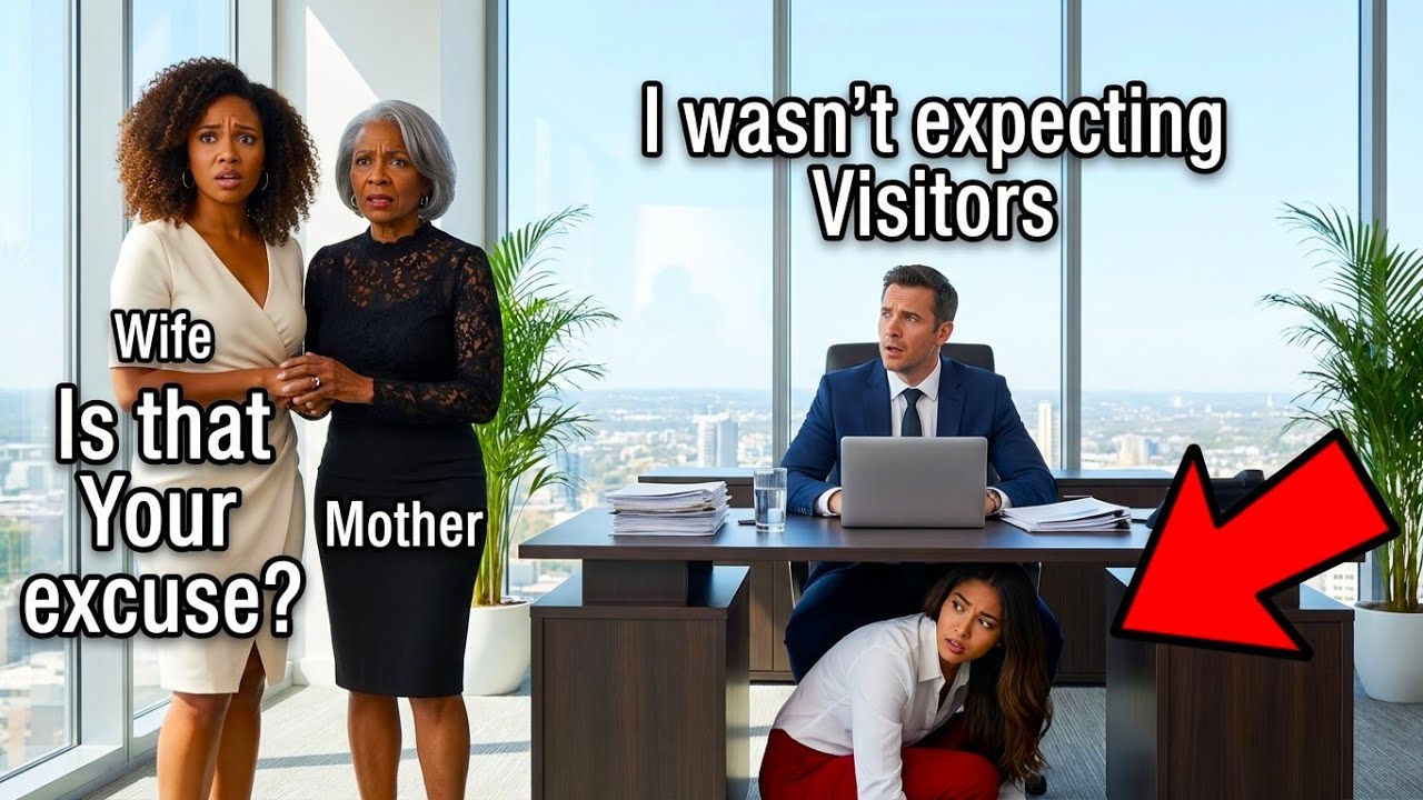 Wife and Mother Visit His Office — What They Find Under His Desk Ends Everything