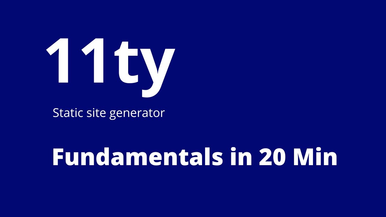 Основы 11ty за 20 минут