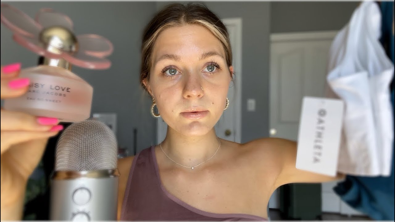 ASMR Random Haul (Clothing, Birthday Items, Etc) 🎂Close-Up to Microphone Whispering| Tracing