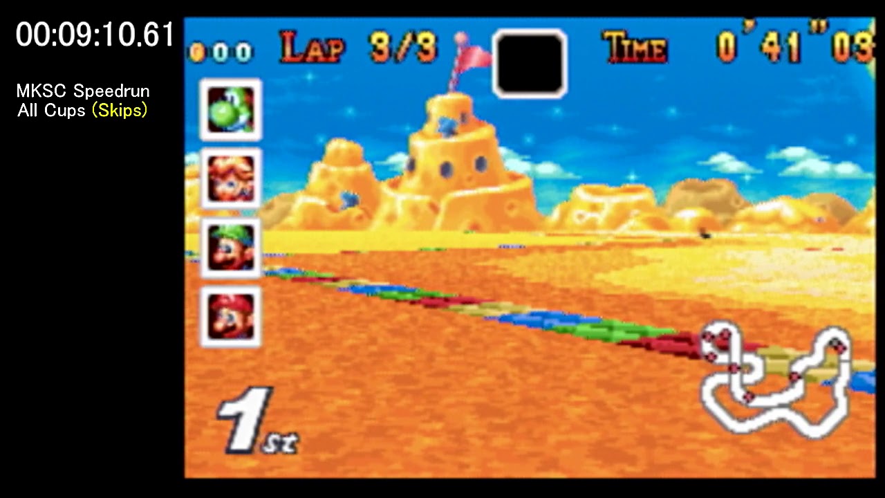 Mario Kart Super Circuit - All Cups (150cc, Skips) speedrun in 0:56:17