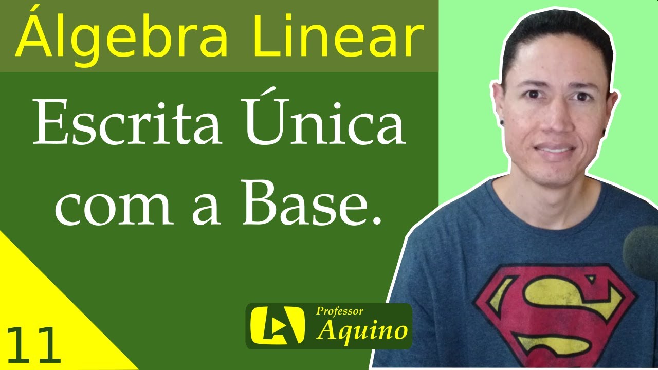Unicidade de escrita de Vetores como combinação linear dos elementos da Base. | 11 - Álgebra Linear.