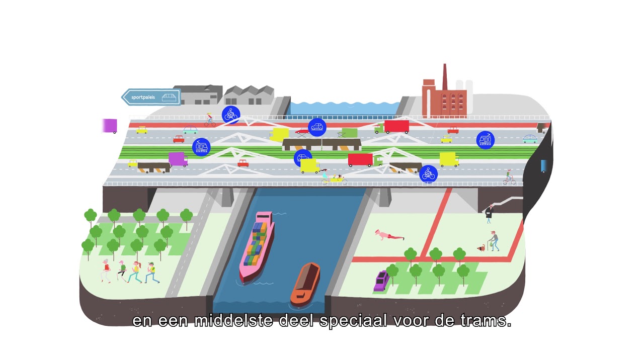 Infofilmpje over de werken voor de nieuwe Theunisbrug in Antwerpen