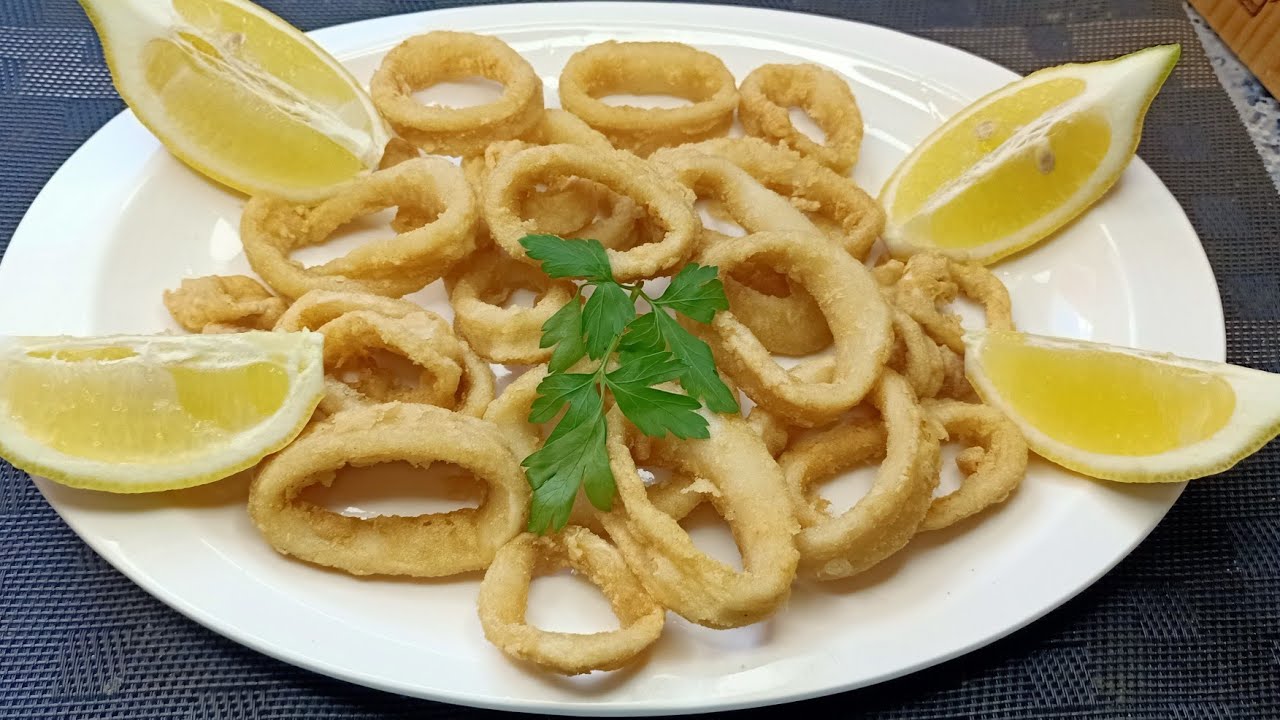 Calamares fritos a la andaluza #calamares #fritos #andaluza 😋😋😋