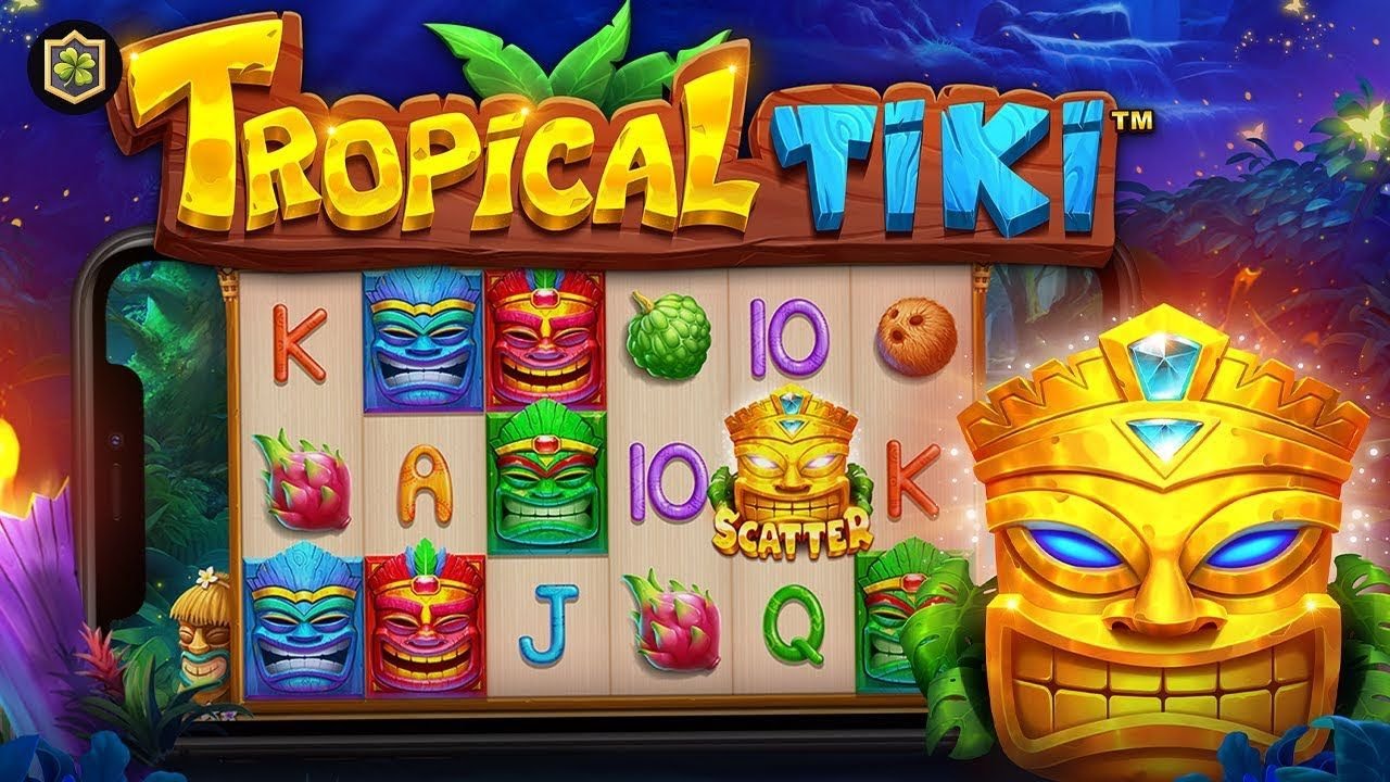 Tropical Tiki Slot! Bonus Games! MEGA WIN! #slot #casino #jackpot
