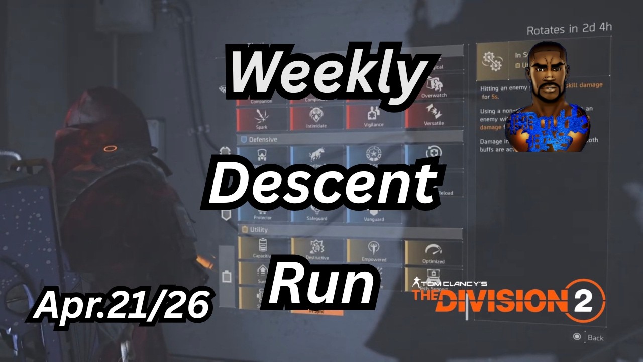 Tom Clancy&rsquo;s The Division 2-Weekly Descent Run(Apr,21/26).