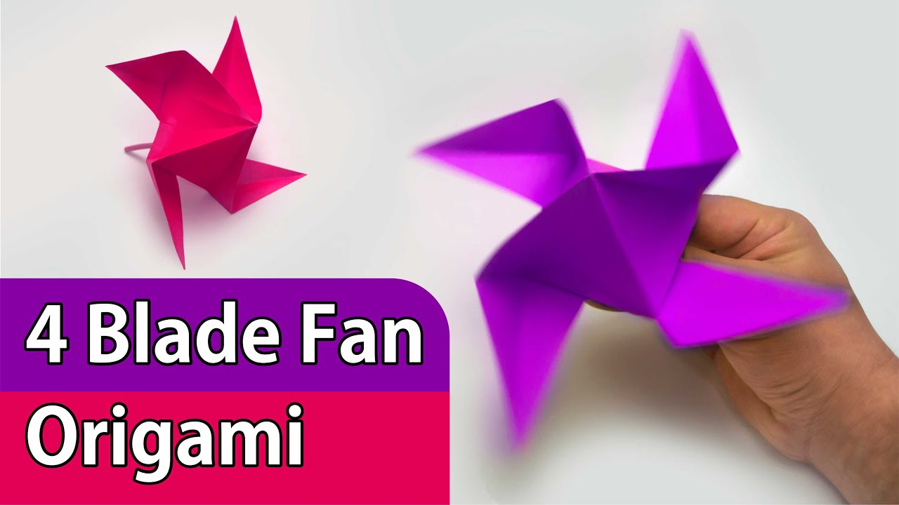 How To Origami 4 Blade Fan | Paper Craft