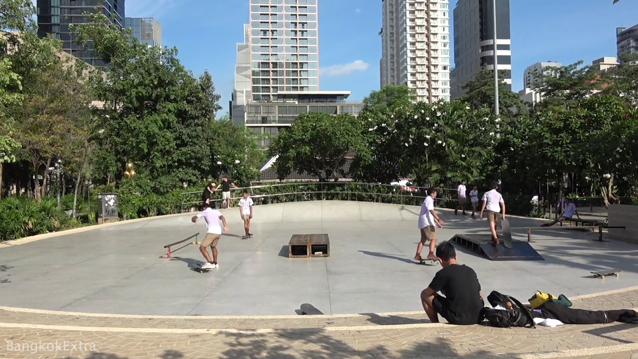 Skaters In Benjasiri Park