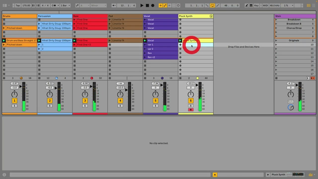 Lesson 14 - Creating MIDI Clips in Session View