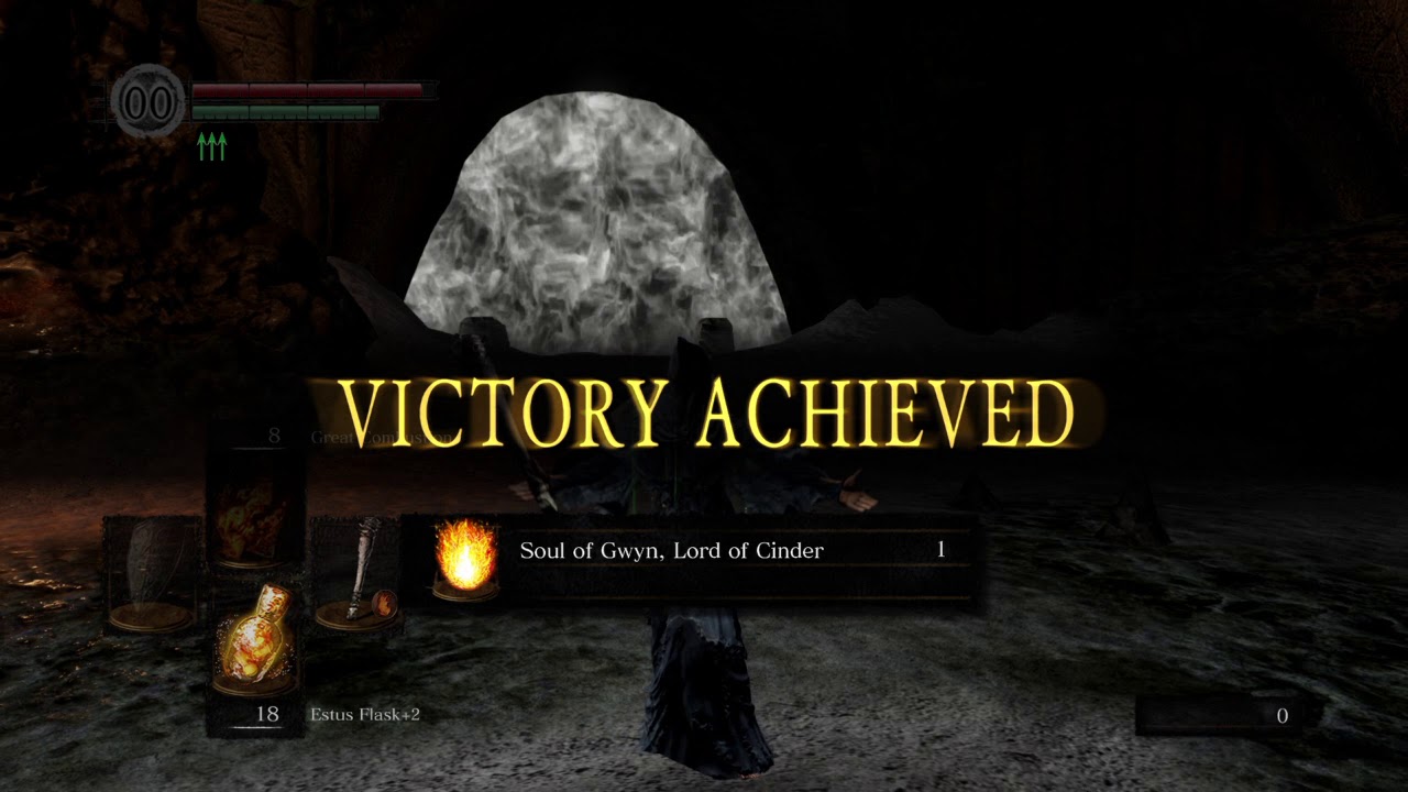 Easy way to beat Gwyn SL1 No Parries or Spells Dark Lord Ending Dark Souls