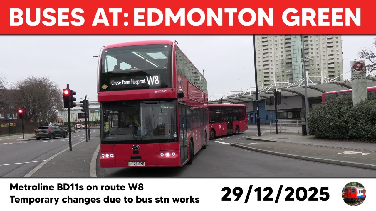 London buses at Edmonton Green 29/12/2025