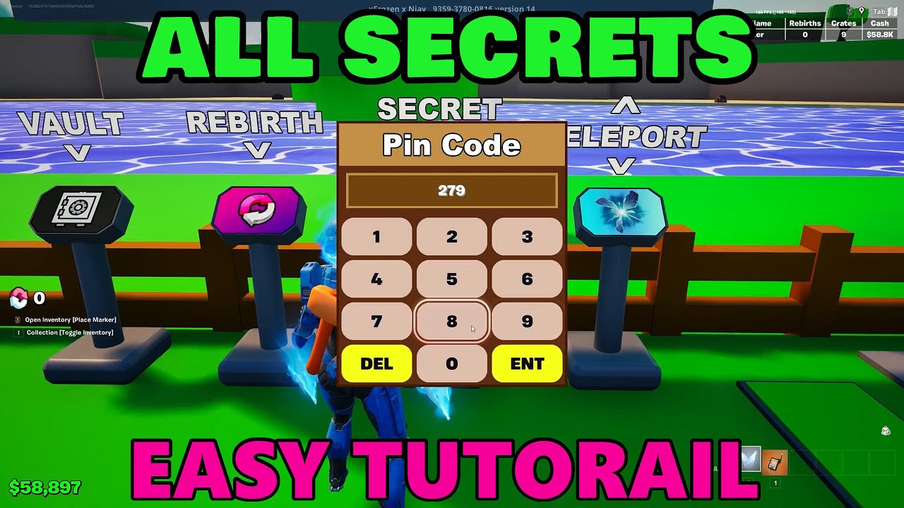 ALL SECRETS CODE | UNBOX A BRAINROT 9359-3780-0816 FORTNITE
