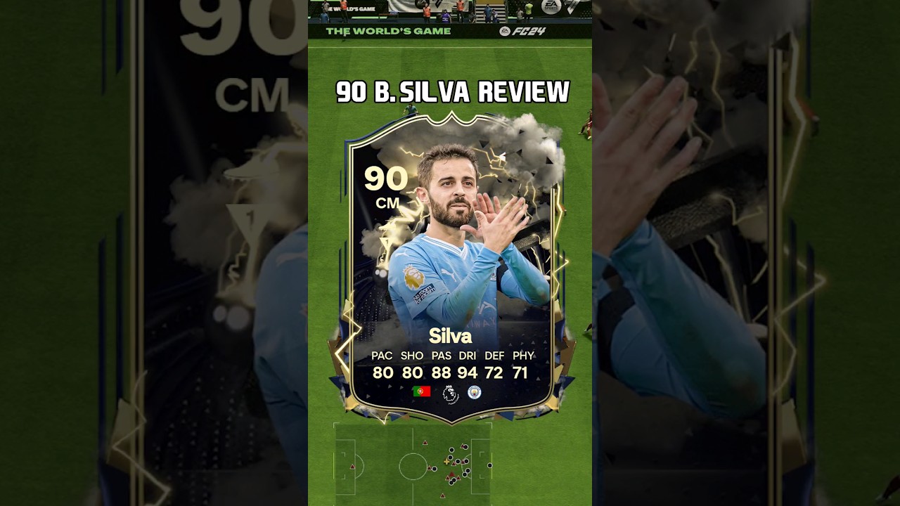 90 Bernardo Silva Review in EA Sports FC 24 #shorts #shorts #fc24 #eafc24 #bernardosilva #mancity