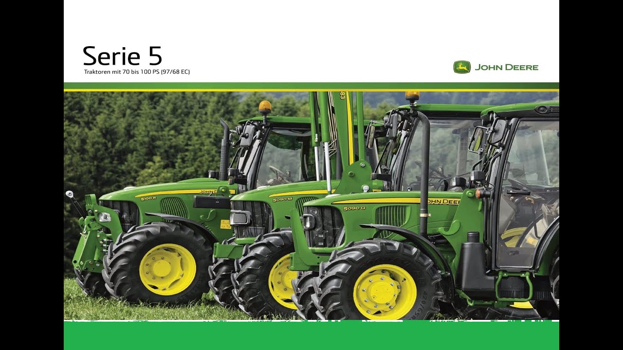 H&uuml;rlimann XM T4i SERIE tractors: 100-110-120-130 and John Deere Serie 5.